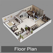 3D Floor Plan Work  Sample